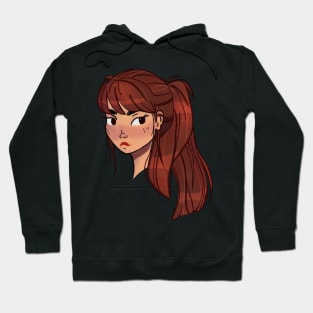 Pony tale girl illustration Hoodie